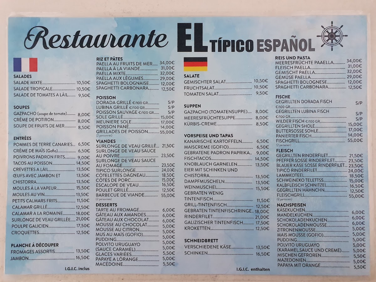 Menu El Típico Español-2